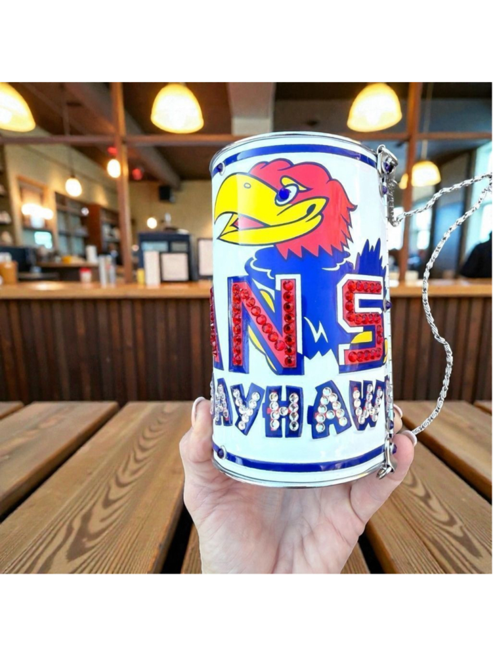 Littlearth RoadFlair Kansas Jayhawks Crystal Crossbody Bag Discontinued KU Purse